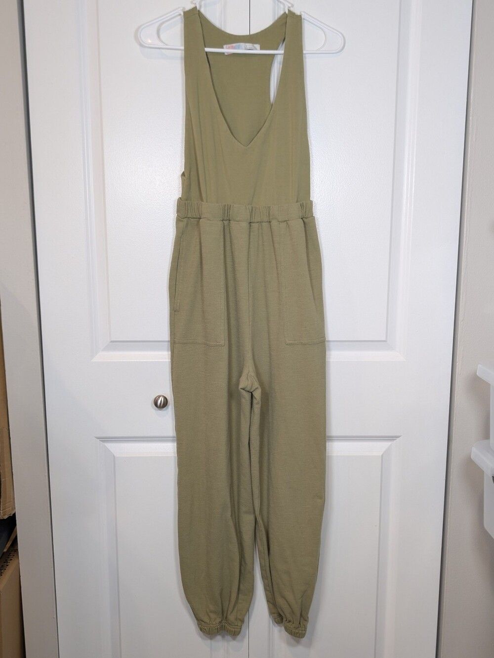 Free People Beach Kyle One Piece Jumpsuit Olive Green‎ Boho Romper Size Small